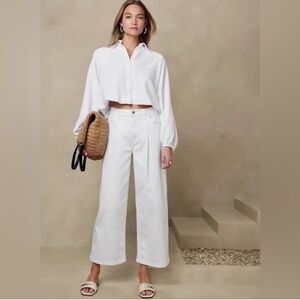 banana republic white Wide-Leg jean